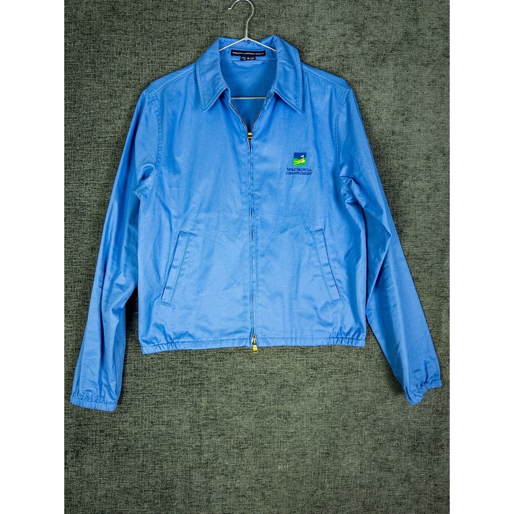 Ralph Lauren Golf Mens Jacket M‎ Blue Full Zip Wachovia Championship Harrington